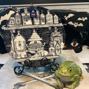 Gothic Vintage inspired Witchy Apothecary Print Plate Dark Decor, Wall Hanging,